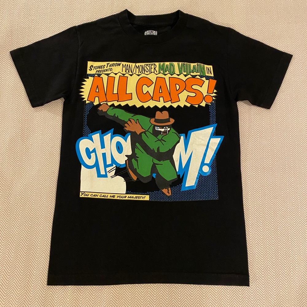 Black Graphic Tee with Comic Print